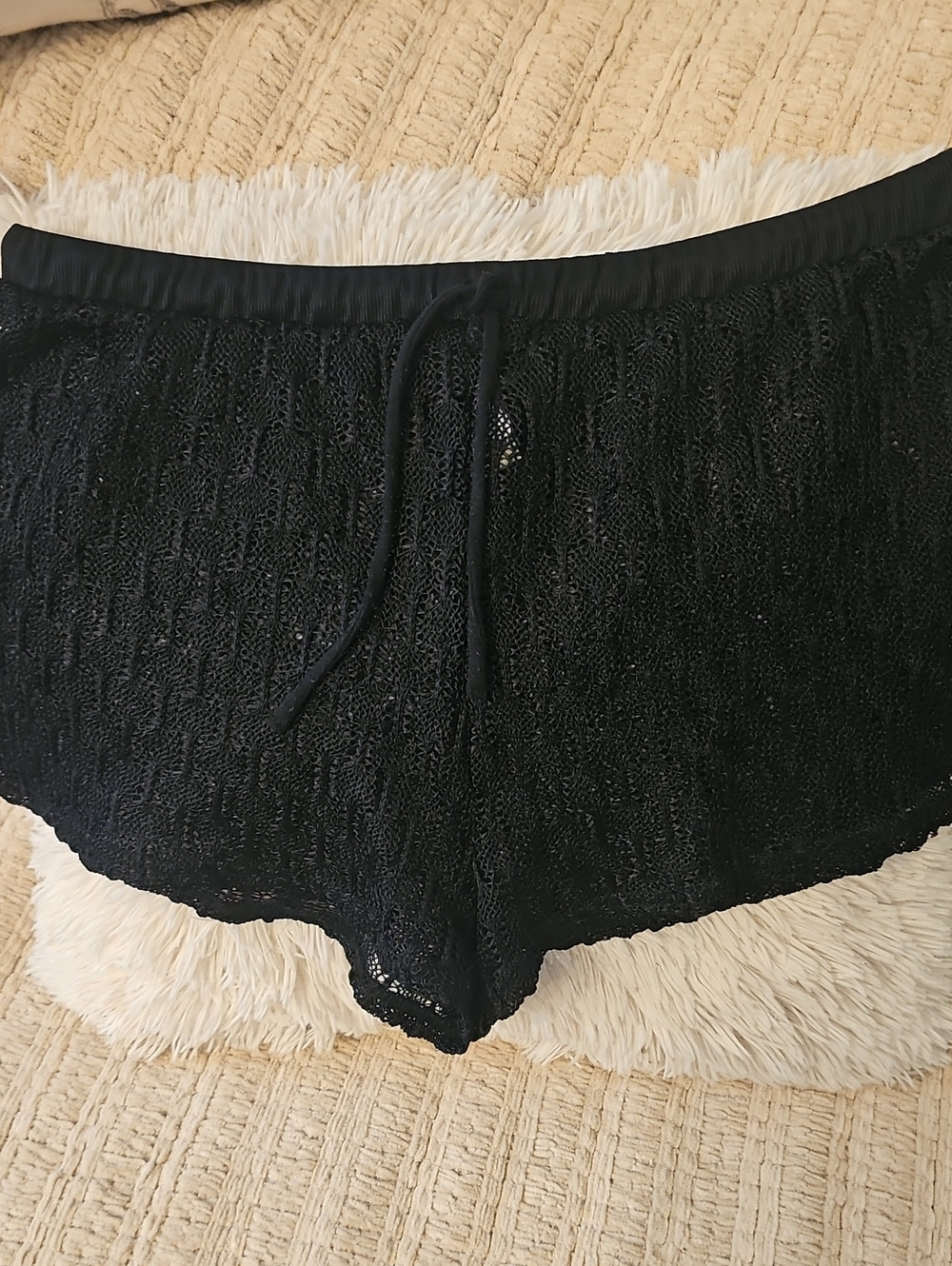 No Bounaries Black Womens Swim Cover Up Shorts